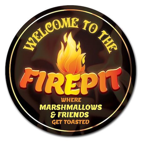 Signmission Firepit Circle Vinyl Laminated Decal D-24-CIR-Firepit